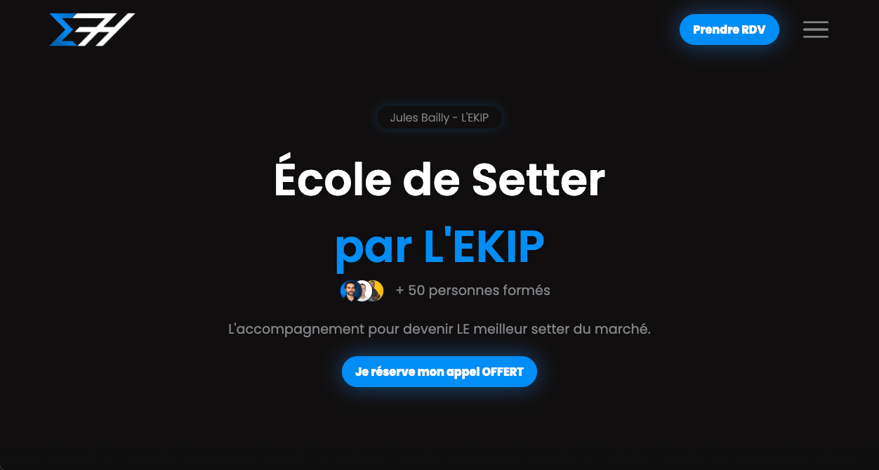 Exemple de création de site web fait par Jules Vincent